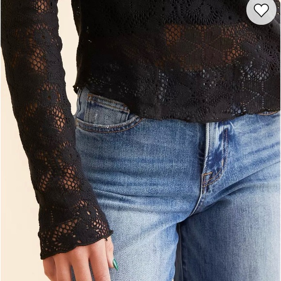 NWOT Free People In The Meadow top in black size L - Picture 7 of 12